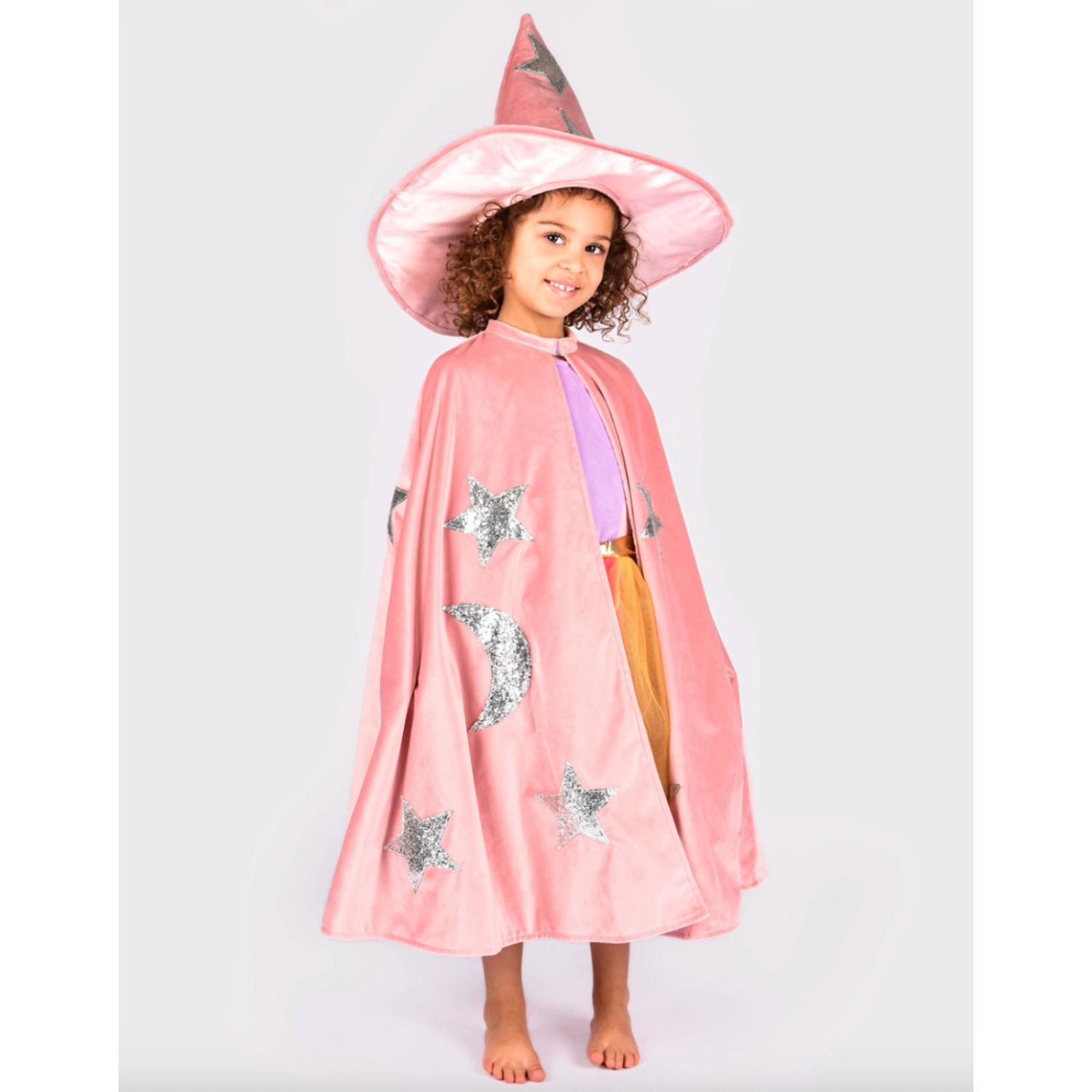 CAPE WITH HAT VELVET DUSTY PINK