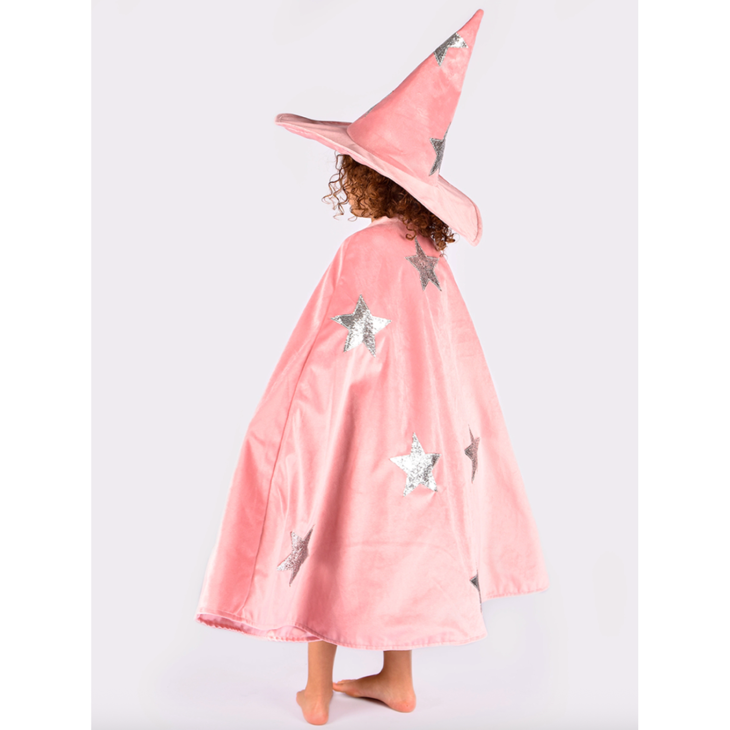 CAPE WITH HAT VELVET DUSTY PINK